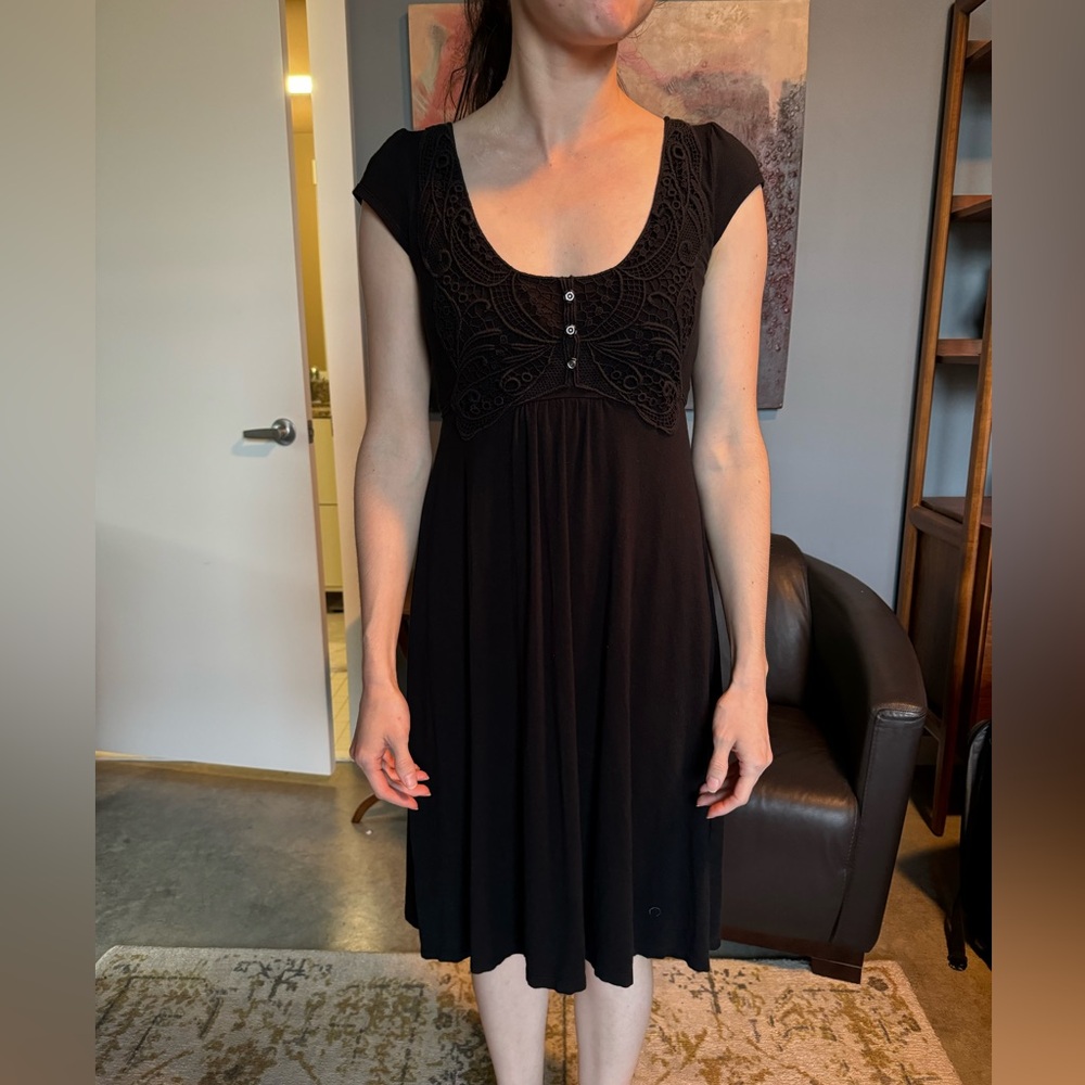 Free People Deletta Black Dress